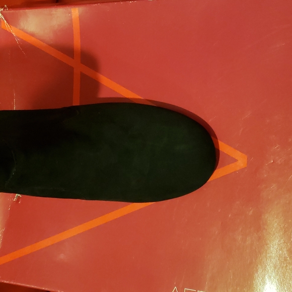 Aerosoles NEW Suede Leather Comfort Heel Boots Booties Patent Contrast BLACK 10M - Picture 7 of 16